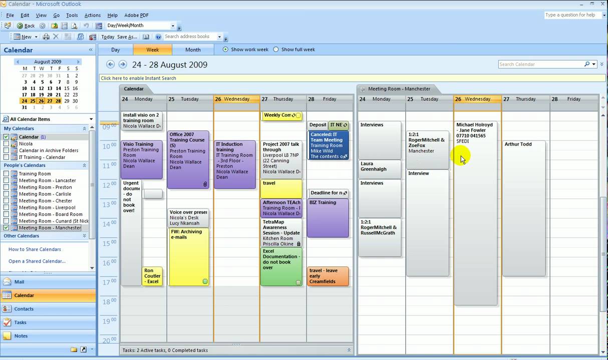 room schedule software